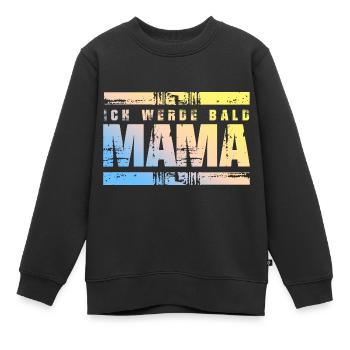 Ich werde Bald Mama - Kinder Premium Organic Sweatshirt - Schwarz - Vorne - AI Model Kid Female (0cm)