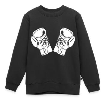 Gants de boxe Symbole Boxe - Sweat Premium enfant bio - noir - Devant - AI Model Kid Female (0cm)