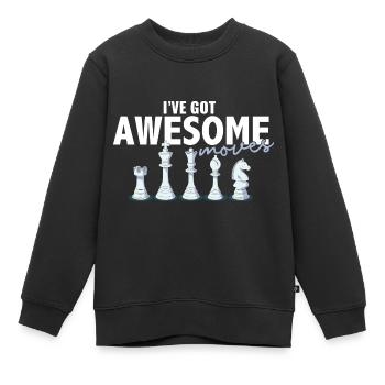 I've Got Some Awesome Moves Chess Player Gift - Kinder Premium Organic Sweatshirt - Schwarz - Vorne - AI Model Kid Female (0cm)