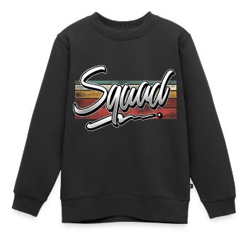 Squad - Kinder Premium Organic Sweatshirt - Schwarz - Vorne - AI Model Kid Female (0cm)
