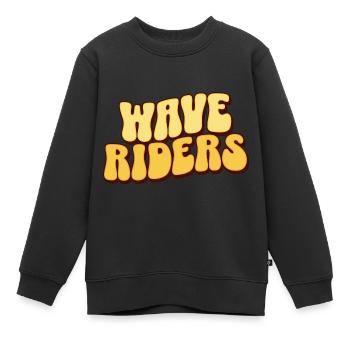 Kitesurf Kitesurfer Kiteboard - Kinder Premium Organic Sweatshirt - Schwarz - Vorne - AI Model Kid Female (0cm)