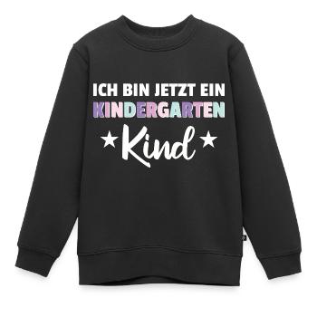 I'm now a kindergarten child 2025 - Kids Premium Organic Sweatshirt - black - Front - AI Model Kid Female (0cm)