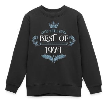 1974 best of - Kinder Premium Organic Sweatshirt - Schwarz - Vorne - AI Model Kid Female (0cm)