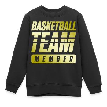 Équipe de basket-ball - Sweat Premium enfant bio - noir - Devant - AI Model Kid Female (0cm)