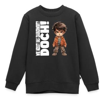 Lustiges Design mit Spruch- Zauberwort - Kinder Premium Organic Sweatshirt - Schwarz - Vorne - AI Model Kid Female (0cm)