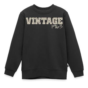 Jahrgang 1963 Original 1963 Retro 1963 Geschenk 1963 - Kinder Premium Organic Sweatshirt - Schwarz - Vorne - AI Model Kid Female (0cm)