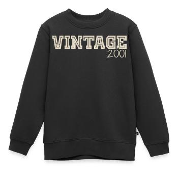 Jahrgang 2001 Original 2001 Retro 2001 Geschenk 2001 - Kinder Premium Organic Sweatshirt - Schwarz - Vorne - AI Model Kid Female (0cm)