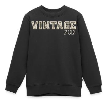 Jahrgang 2012 Original 2012 Retro 2012 Geschenk 2012 - Kinder Premium Organic Sweatshirt - Schwarz - Vorne - AI Model Kid Female (0cm)