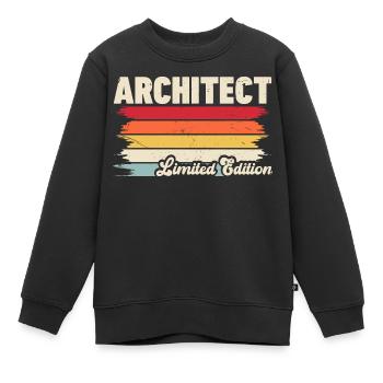Architekt - Kinder Premium Organic Sweatshirt - Schwarz - Vorne - AI Model Kid Female (0cm)