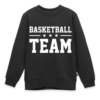 Équipe de basket-ball - Sweat Premium enfant bio - noir - Devant - AI Model Kid Female (0cm)