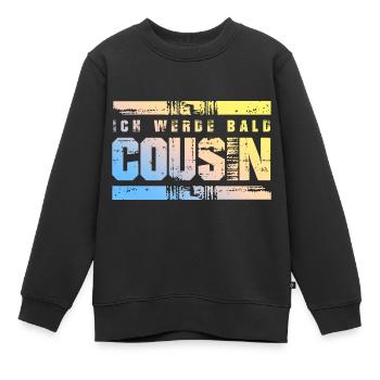 Ich werde Bald Cousin - Kinder Premium Organic Sweatshirt - Schwarz - Vorne - AI Model Kid Female (0cm)