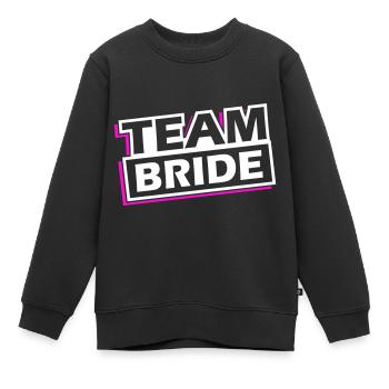 Mariage de l’équipe Mariage - Sweat Premium enfant bio - noir - Devant - AI Model Kid Female (0cm)