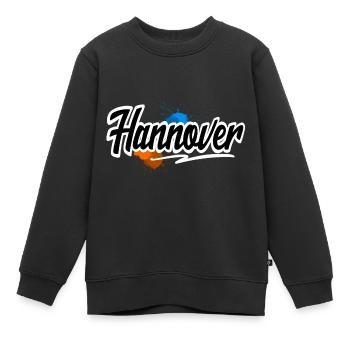 Hanovre - Sweat Premium enfant bio - noir - Devant - AI Model Kid Female (0cm)