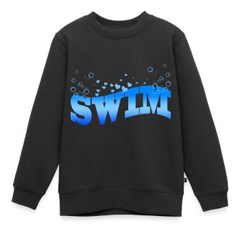 Nager - Sweat Premium enfant bio - noir - Devant - AI Model Kid Female (0cm)