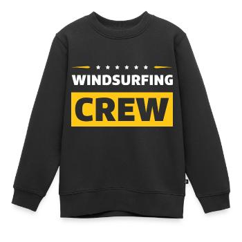 Windsurfing Crew - Kinder Premium Organic Sweatshirt - Schwarz - Vorne - AI Model Kid Female (0cm)