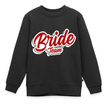 Mariage de l’équipe Mariage - Sweat Premium enfant bio - noir - Devant - AI Model Kid Female (0cm)