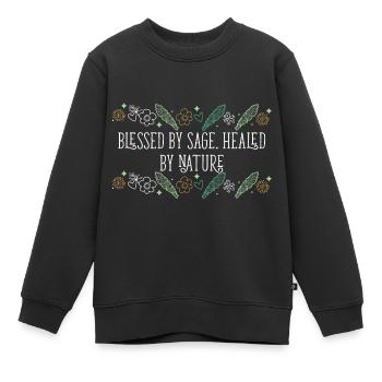 By Sage Healed By Nature Smudge Sticks - Kids Premium Organic Sweatshirt - black - Front - AI Model Kid Female (0cm)