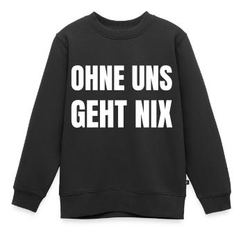 Rien ne fonctionne sans nous - Sweat Premium enfant bio - noir - Devant - AI Model Kid Female (0cm)