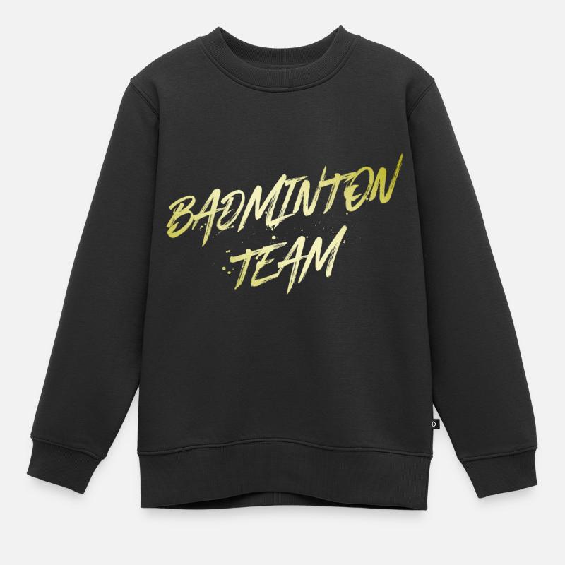 Équipe de badminton - Sweat Premium enfant bio - noir