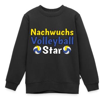 Nachwuchs Volleyball Volleyballer Baby Junge Mädch - Kinder Premium Organic Sweatshirt - Schwarz - Vorne - AI Model Kid Female (0cm)