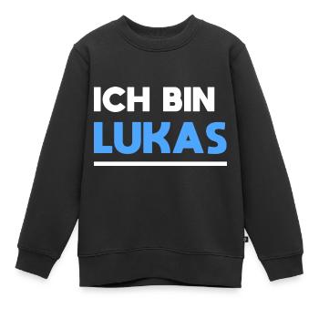 Lukas Name Spruch für stolze Lukas - Kinder Premium Organic Sweatshirt - Schwarz - Vorne - AI Model Kid Female (0cm)