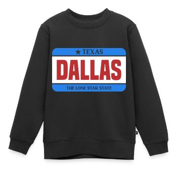 Dallas Texas Lone Star State Design pour fier - Sweat Premium enfant bio - noir - Devant - AI Model Kid Female (0cm)