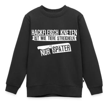 Metzger - Kinder Premium Organic Sweatshirt - Schwarz - Vorne - AI Model Kid Female (0cm)