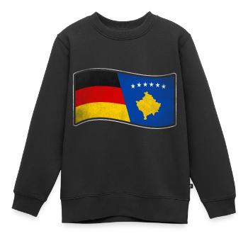 Kosovo Design für stolze Deutsch-Kosovaren - Kinder Premium Organic Sweatshirt - Schwarz - Vorne - AI Model Kid Female (0cm)