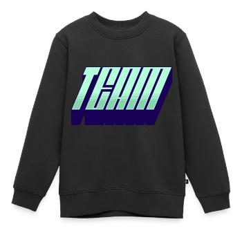 Team - Kinder Premium Organic Sweatshirt - Schwarz - Vorne - AI Model Kid Female (0cm)