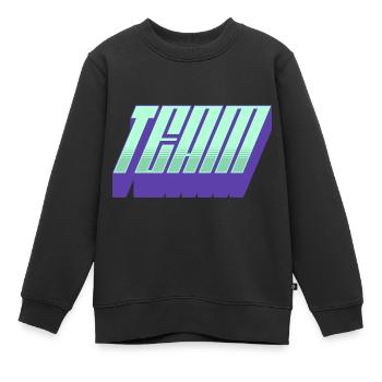 Team - Kinder Premium Organic Sweatshirt - Schwarz - Vorne - AI Model Kid Female (0cm)
