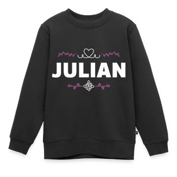 Julian - Kinder Premium Organic Sweatshirt - Schwarz - Vorne - AI Model Kid Female (0cm)