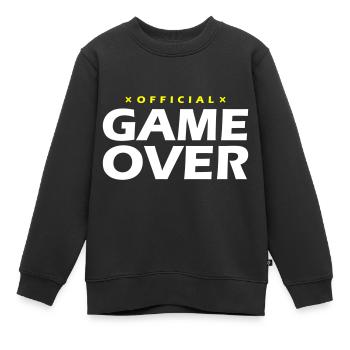 Citation Game Over - Sweat Premium enfant bio - noir - Devant - AI Model Kid Female (0cm)