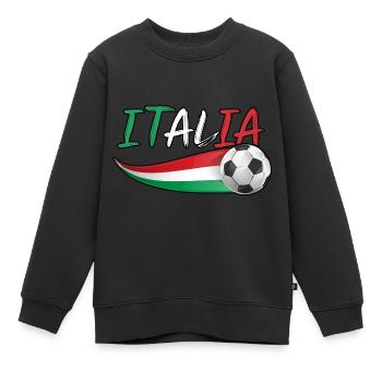 Italie Italien Italien Italie - Sweat Premium enfant bio - noir - Devant - AI Model Kid Female (0cm)