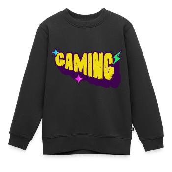 Jeux de joueurs - Sweat Premium enfant bio - noir - Devant - AI Model Kid Female (0cm)