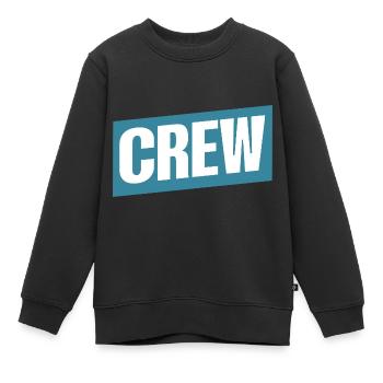 Crew - Kinder Premium Organic Sweatshirt - Schwarz - Vorne - AI Model Kid Female (0cm)
