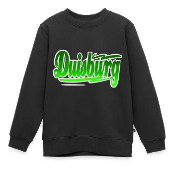 Duisburg - Kinder Premium Organic Sweatshirt - Schwarz - Vorne - AI Model Kid Female (0cm)