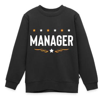 Manager Beruf - Kinder Premium Organic Sweatshirt - Schwarz - Vorne - AI Model Kid Female (0cm)