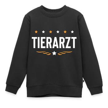 Tierarzt Beruf - Kinder Premium Organic Sweatshirt - Schwarz - Vorne - AI Model Kid Female (0cm)