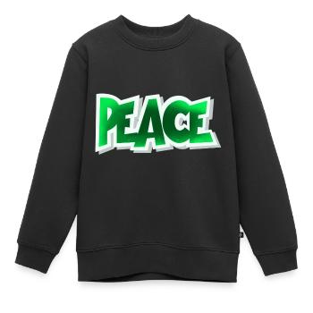 Peace - Kinder Premium Organic Sweatshirt - Schwarz - Vorne - AI Model Kid Female (0cm)