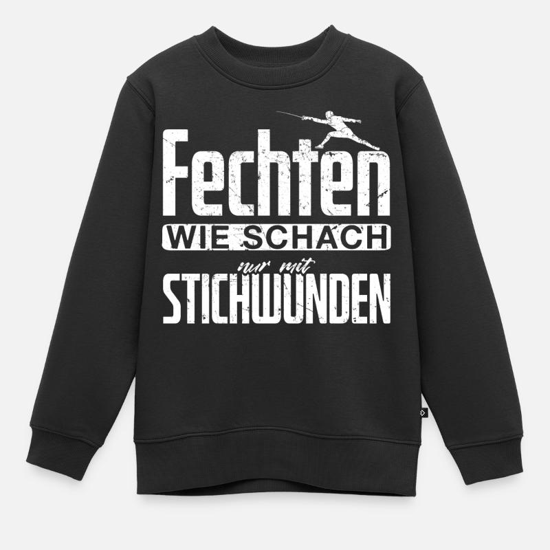 Fechten Fechten - Kinder Premium Organic Sweatshirt - Schwarz