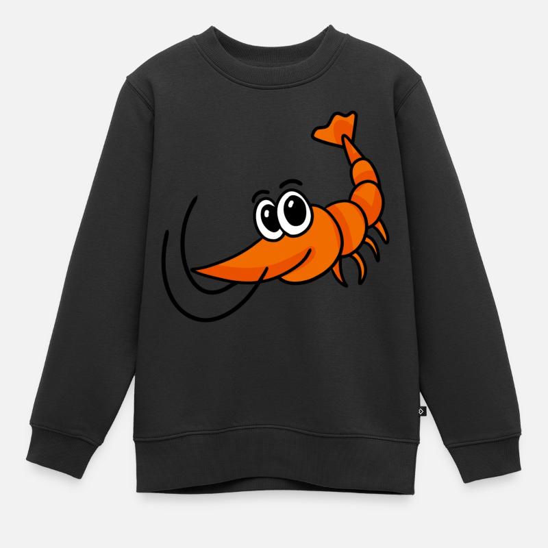 Crevettes crevettes - Sweat Premium enfant bio - noir