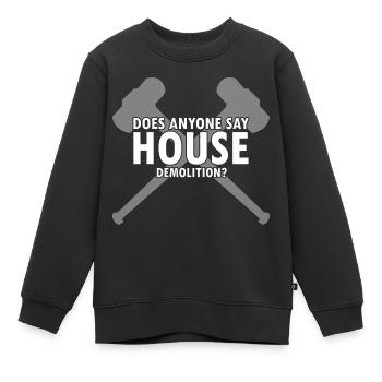 Hausabriss und Renovierungs Design - Kinder Premium Organic Sweatshirt - Schwarz - Vorne - AI Model Kid Female (0cm)