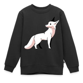 Wildtiere Fuchs Füchse Kinder Arktis Schnee Zoo - Kinder Premium Organic Sweatshirt - Schwarz - Vorne - AI Model Kid Female (0cm)