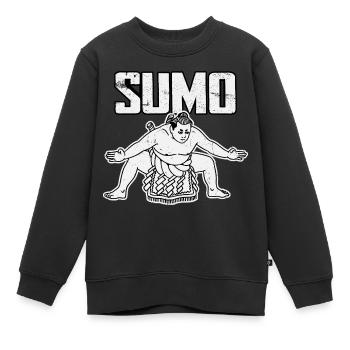 Sumo - Kinder Premium Organic Sweatshirt - Schwarz - Vorne - AI Model Kid Female (0cm)