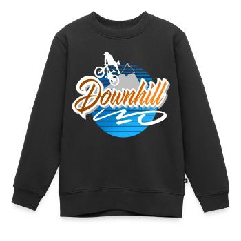 Downhill - Kinder Premium Organic Sweatshirt - Schwarz - Vorne - AI Model Kid Female (0cm)