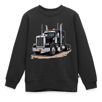 Truck, American Truck - Kinder Premium Organic Sweatshirt - Schwarz - Vorne - AI Model Kid Female (0cm)