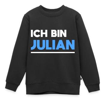 Julian Name Spruch für stolze Julians - Kinder Premium Organic Sweatshirt - Schwarz - Vorne - AI Model Kid Female (0cm)