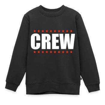 Conception de l’équipage - Sweat Premium enfant bio - noir - Devant - AI Model Kid Female (0cm)