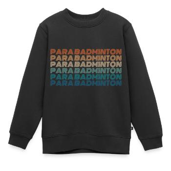 ballsport Badminton Federball Wettkampf - Kinder Premium Organic Sweatshirt - Schwarz - Vorne - AI Model Kid Female (0cm)