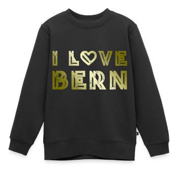 I Love Bern - Kinder Premium Organic Sweatshirt - Schwarz - Vorne - AI Model Kid Female (0cm)
